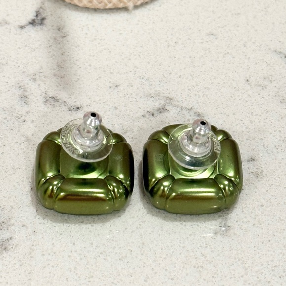 Swarovski Green Dulcis Pink Crystal Stud Earrings - Picture 5 of 6